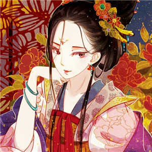 手繪風(fēng)格華貴古風(fēng)女子頭像，動(dòng)漫頭像女生頭像