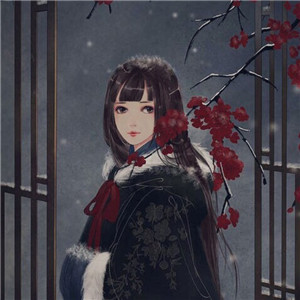 冬日飛雪女子古風(fēng)頭像，好看的動(dòng)漫頭像