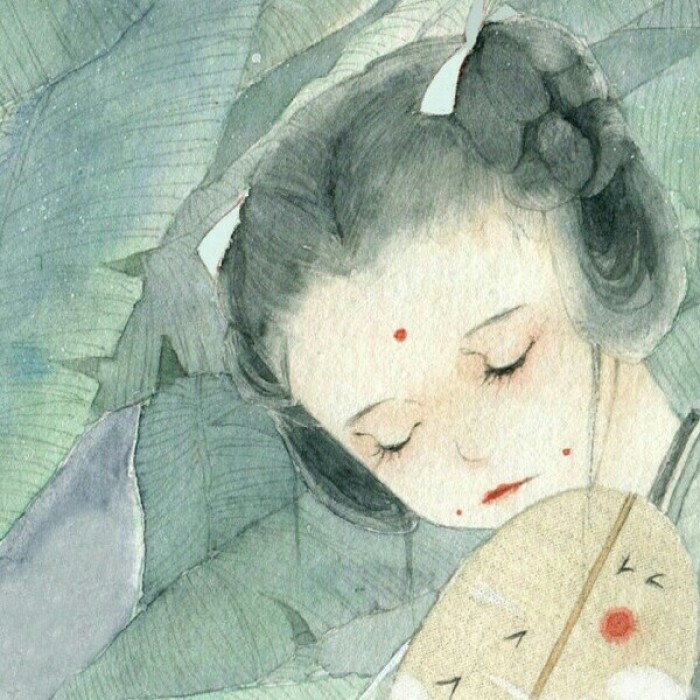 清雅風(fēng)格古典女生頭像，動(dòng)漫水彩古風(fēng)頭像