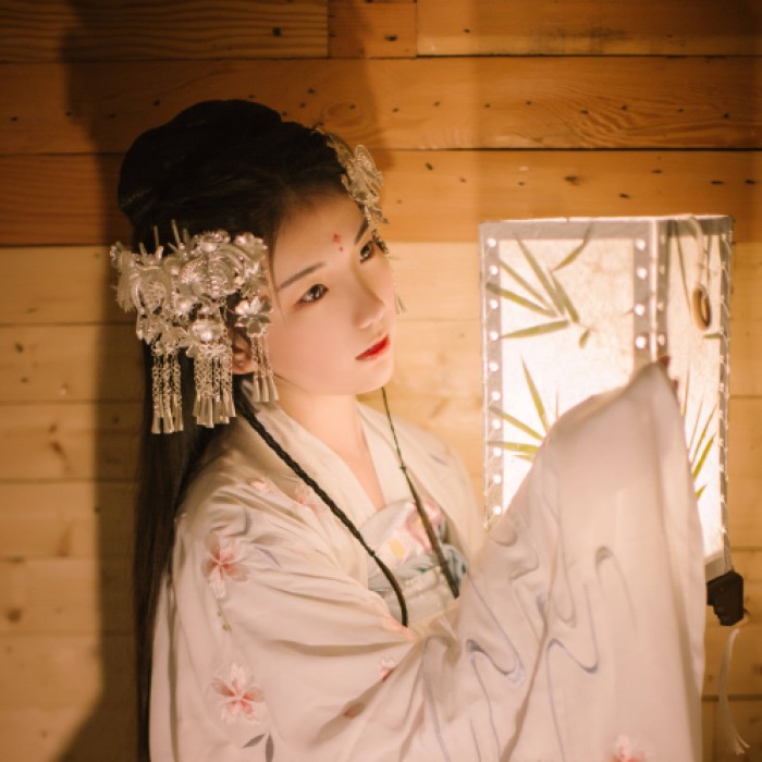 柔美女子攜燈古風(fēng)頭像，婉約中國風(fēng)微信qq頭像