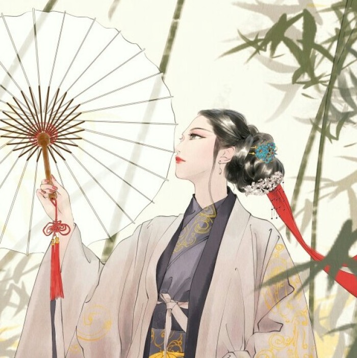 古典唯美女子頭像，水彩風(fēng)女生頭像