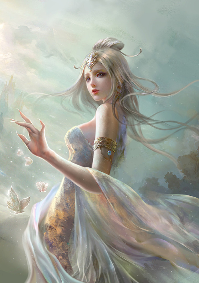 優(yōu)美的古風(fēng)女子立繪插畫(huà)欣賞