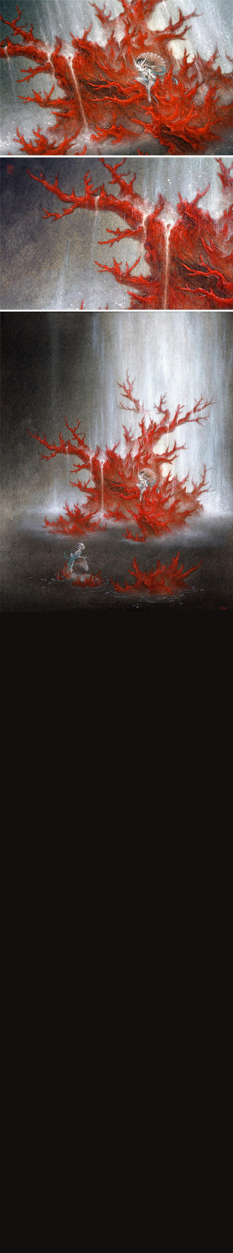 杉澤《天瀑.海童》中國風(fēng)插畫欣賞