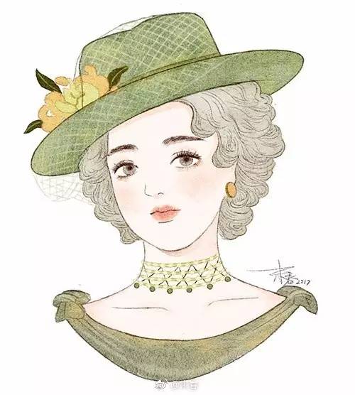 獨特中國美，最美插畫，膚如凝脂珠圓玉潤民國