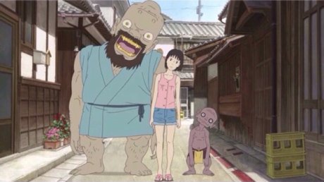 動(dòng)漫圖片，《給桃子的信》女主與三只妖怪
