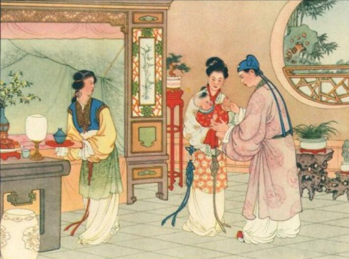 中國(guó)風(fēng)白蛇傳奇，白蛇傳繪本插畫(huà)