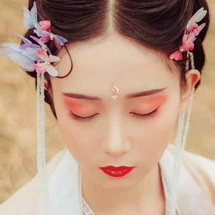 蝶蓮花女生頭像，唯美古風(fēng)真人頭像