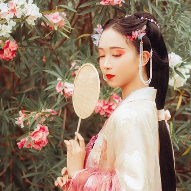蝶蓮花女生頭像，唯美古風(fēng)真人頭像