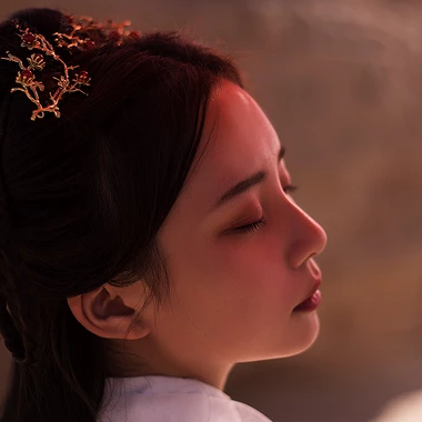 傷感流淚帶傘頭像，唯美古風真人頭像