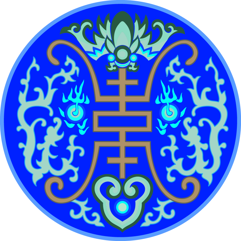 中國(guó)傳統(tǒng)刺繡吉祥復(fù)古圓形圖案，矢量素材