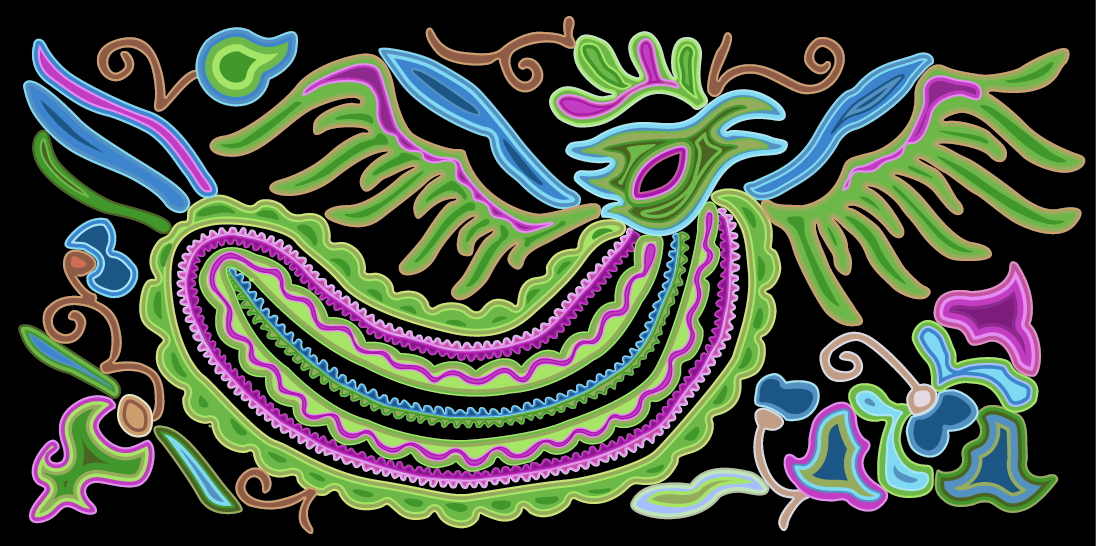 中國(guó)傳統(tǒng)刺繡吉祥圖案，矢量素材