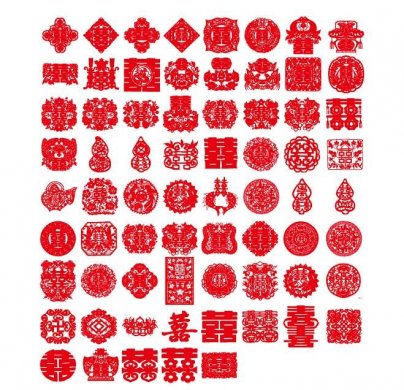 中國(guó)風(fēng)傳統(tǒng)紅雙喜ai圖片