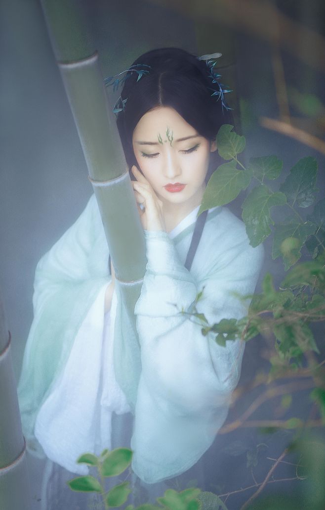 竹間女古風(fēng)攝影：一榻清風(fēng)，故山邂逅欣相遇