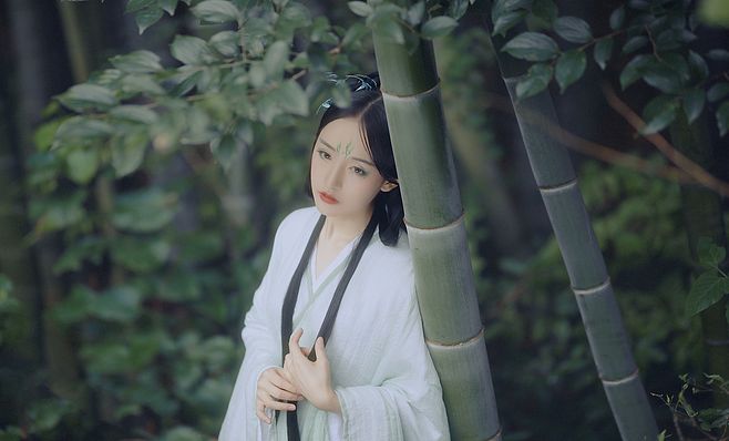 竹間女古風(fēng)攝影：一榻清風(fēng)，故山邂逅欣相遇