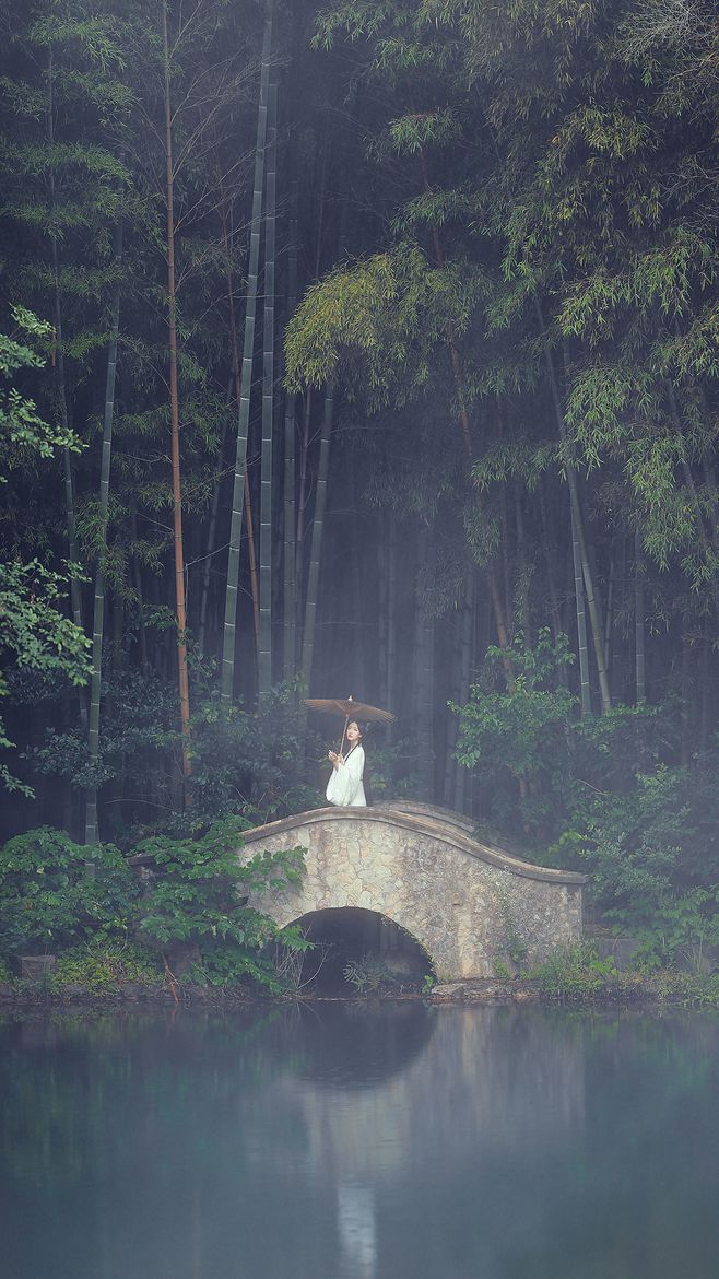 竹間女古風(fēng)攝影：一榻清風(fēng)，故山邂逅欣相遇