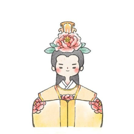 古風(fēng)花卉擬人情人頭像，一組好看的手繪古風(fēng)頭像