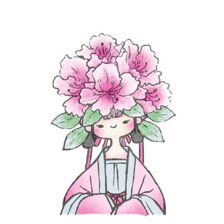 古風(fēng)花卉擬人情人頭像，一組好看的手繪古風(fēng)頭像