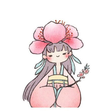 古風(fēng)花卉擬人情人頭像，一組好看的手繪古風(fēng)頭像