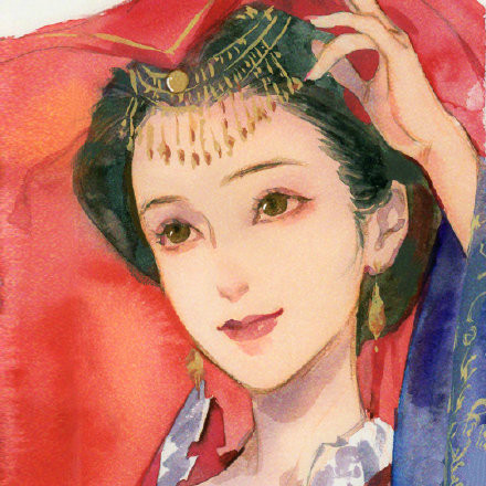 驚艷的手繪古風(fēng)頭像，古風(fēng)水彩美人頭像圖集